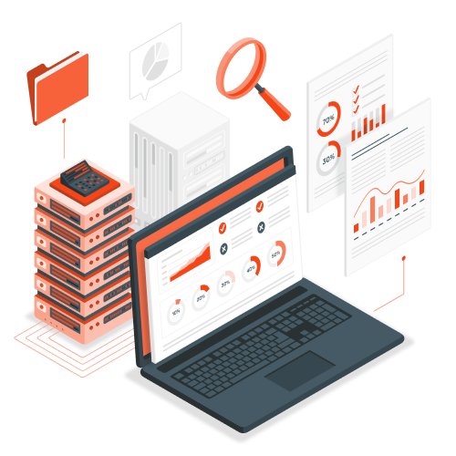 E-commerce engineering illustration