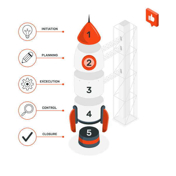 Startup product development illustration